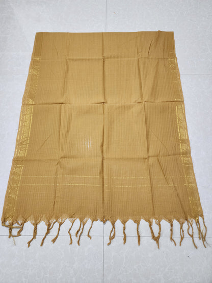 Handloom Cotton light gold Dupatta
