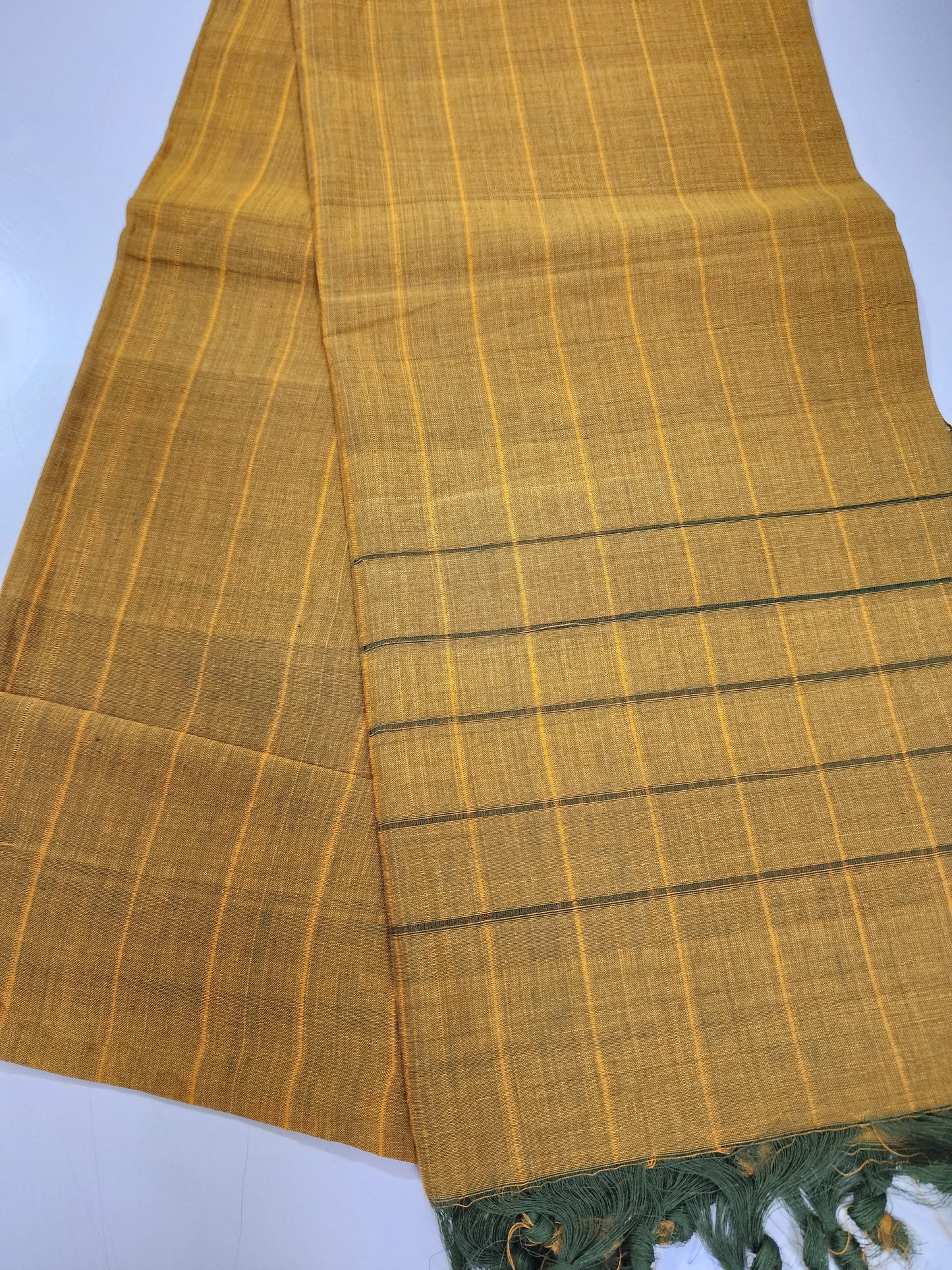 Handloom Cotton gold checks Dupatta