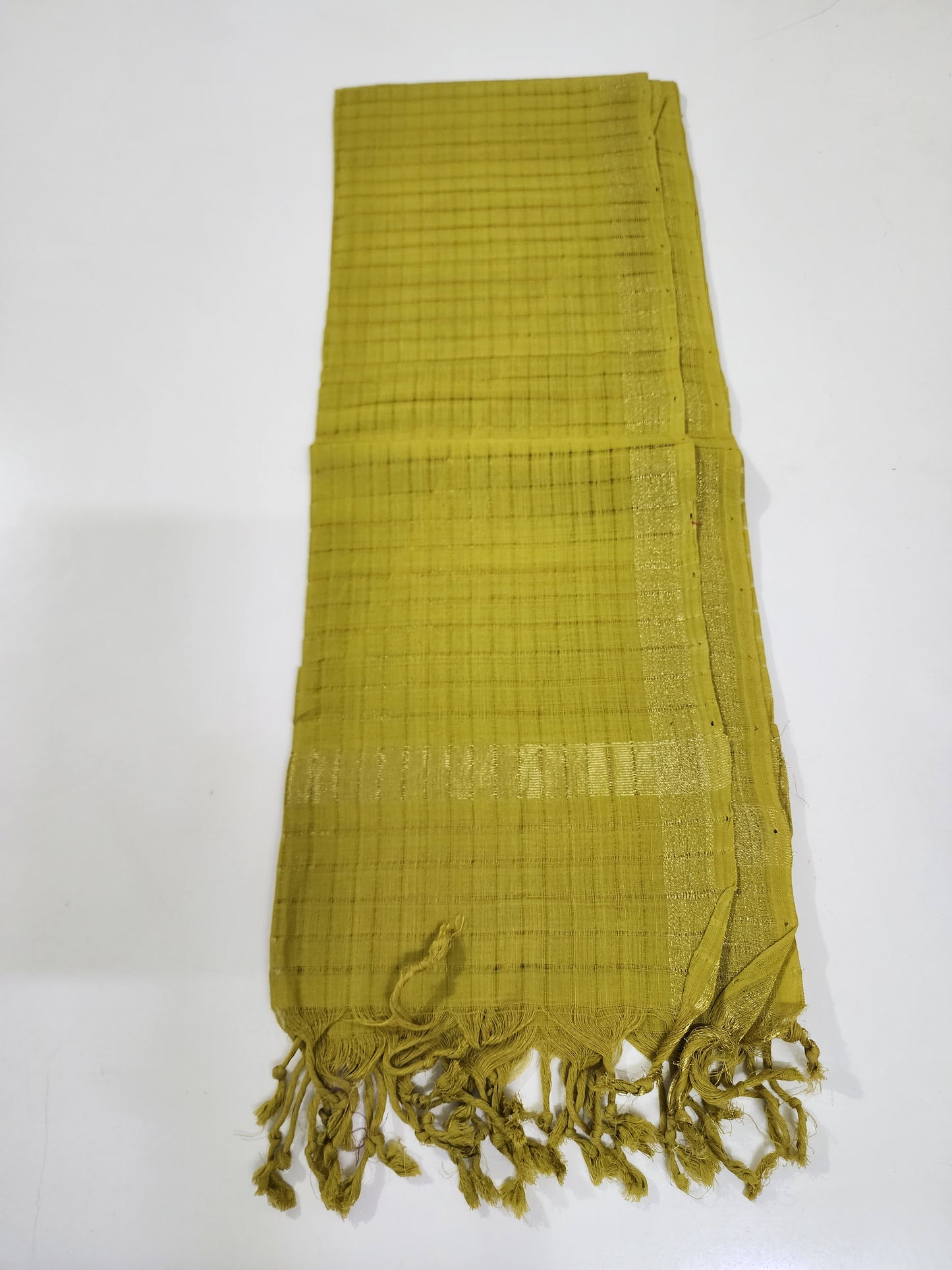 Handloom Cotton Greengram green Dupatta