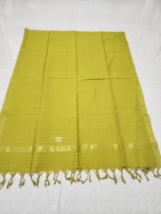 Handloom Cotton Greengram green Dupatta