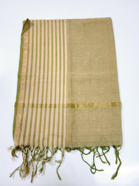 Handloom Cotton Beige Dupatta