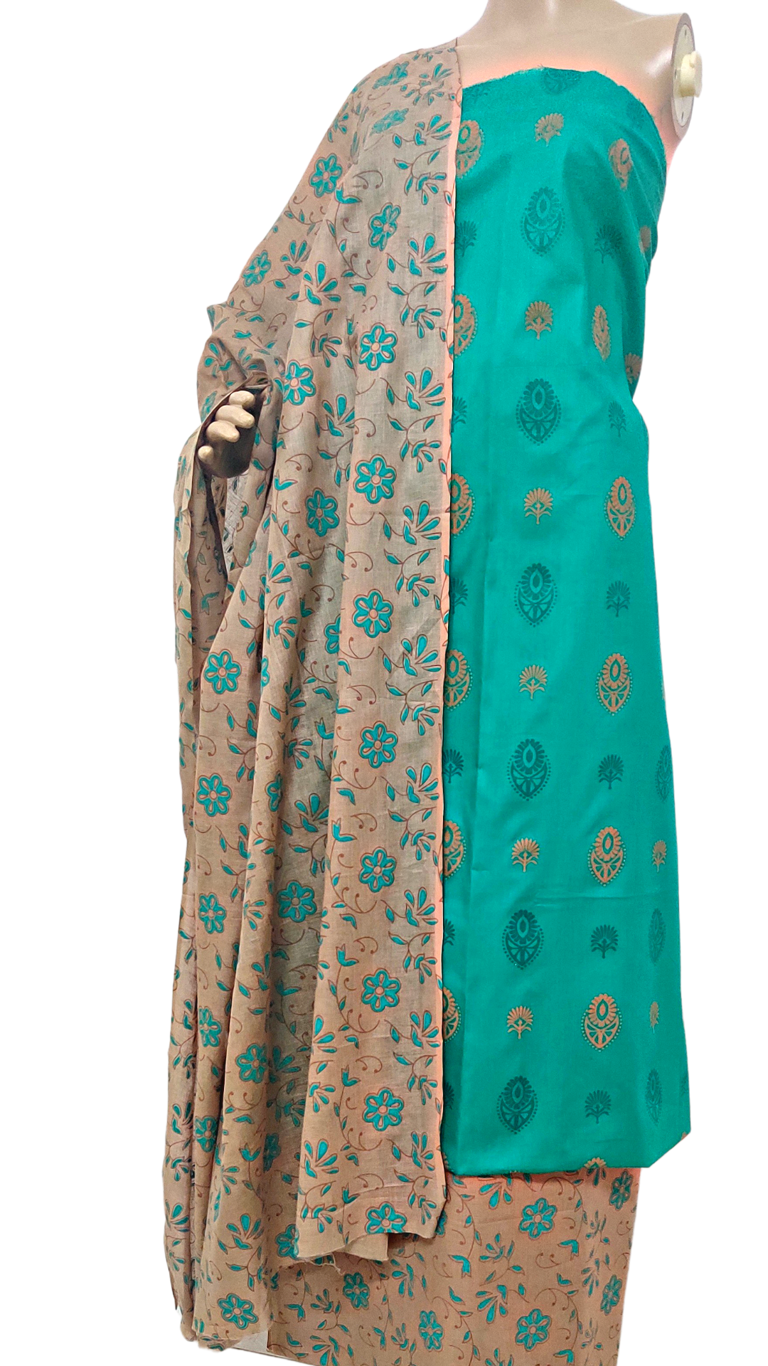 Cotton dress material on sale with cotton dupatta