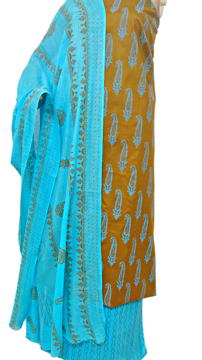 blue and green combination dress material Buy Lajja Fashion Royal blue embroidered & Parrot Green Printed Salwar Suit Dress Material at Amazon.in