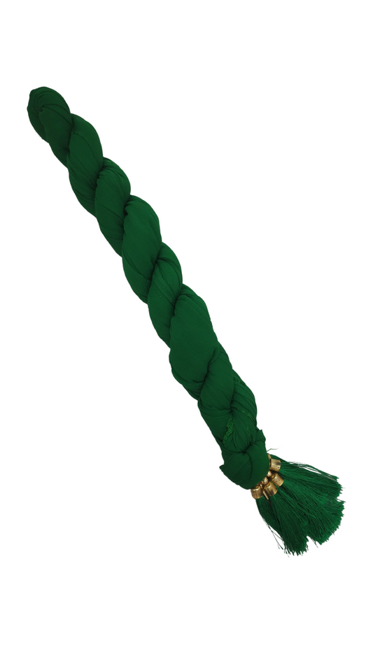 Dupatta - Dark Green Tassels