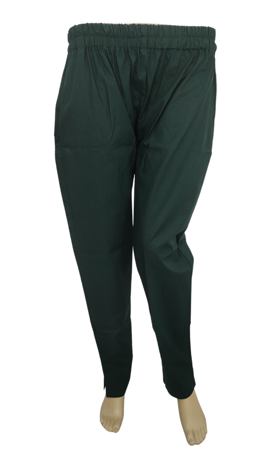 Straight Fit Trouser in Bottle Green Color