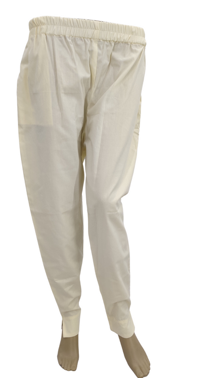 Straight Fit Trouser in Half White Color