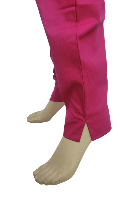 Straight Fit Trouser in Dark Pink Color