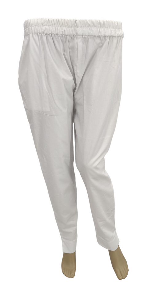 Straight Fit Trouser in White Color