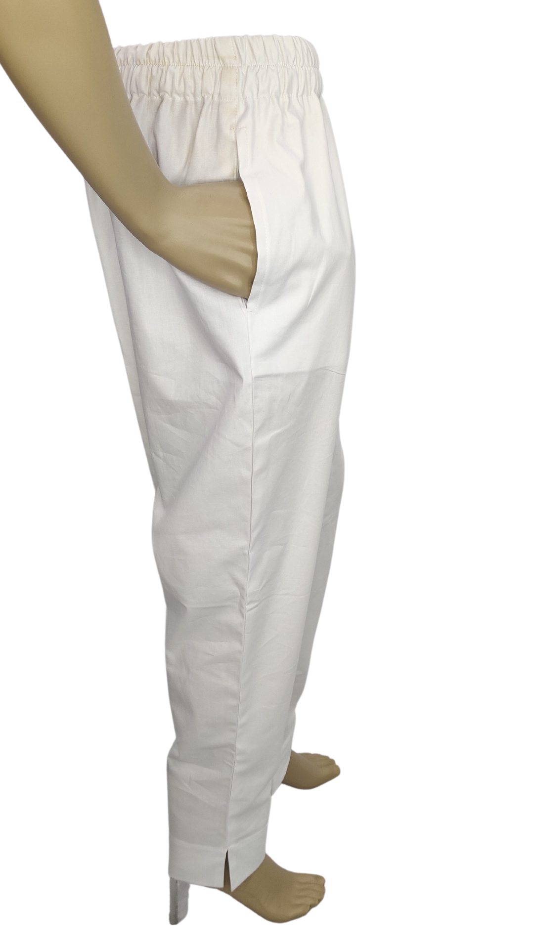 Straight Fit Trouser in White Color