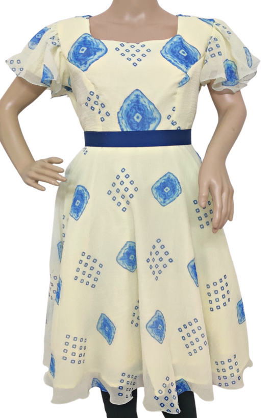 Umbrella Frock top marble with Blue