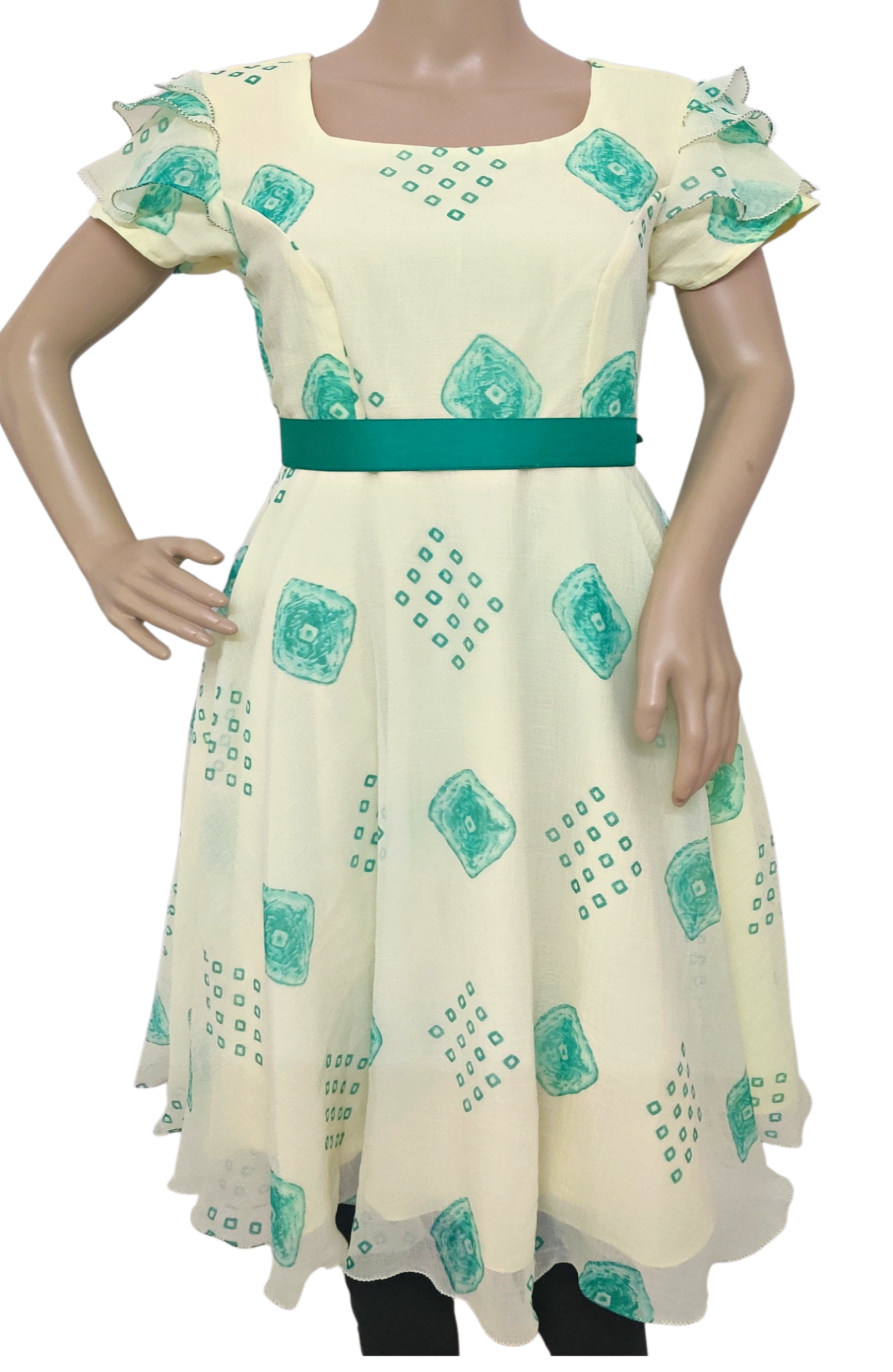 Umbrella Frock top marble with Green